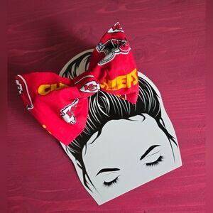 KC Chiefs Scrunchie Bow Headband